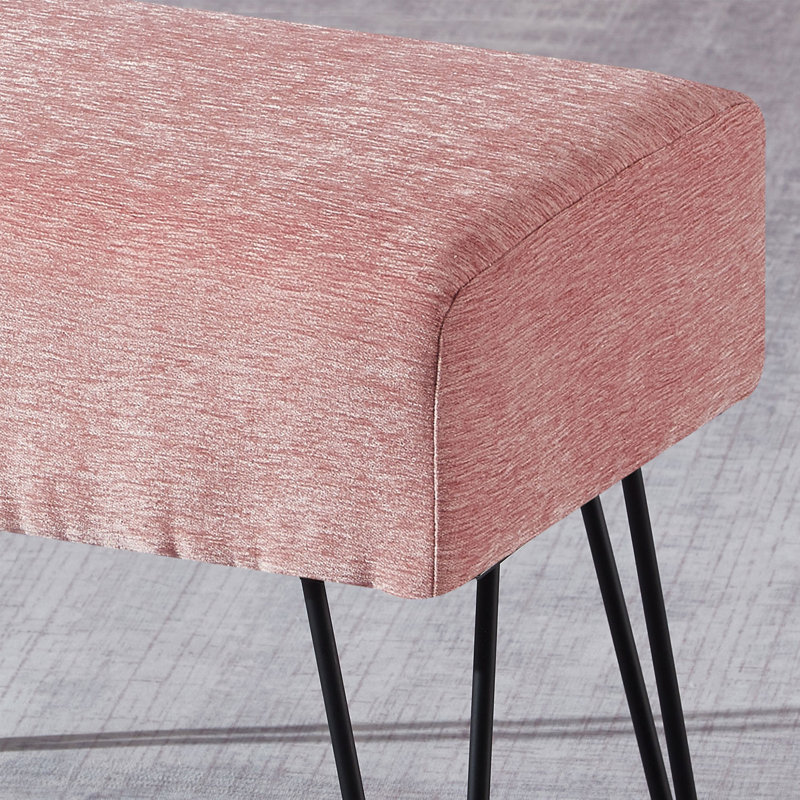 Repose-pieds rectangulaire 19 po Shipham, Rose quartz