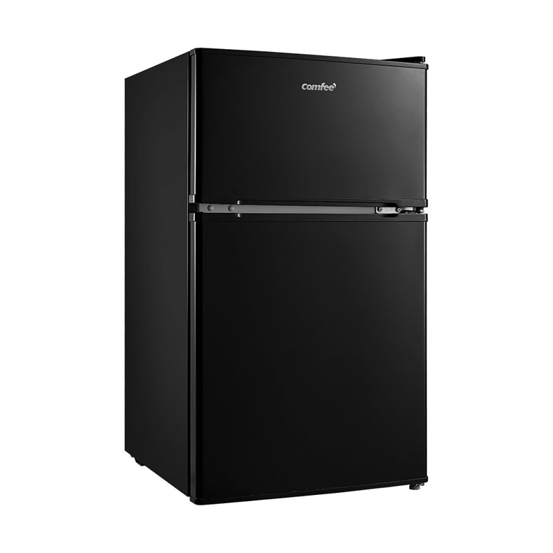 Living And Home 87L L Freestanding Mini Fridge with Freezer, Black