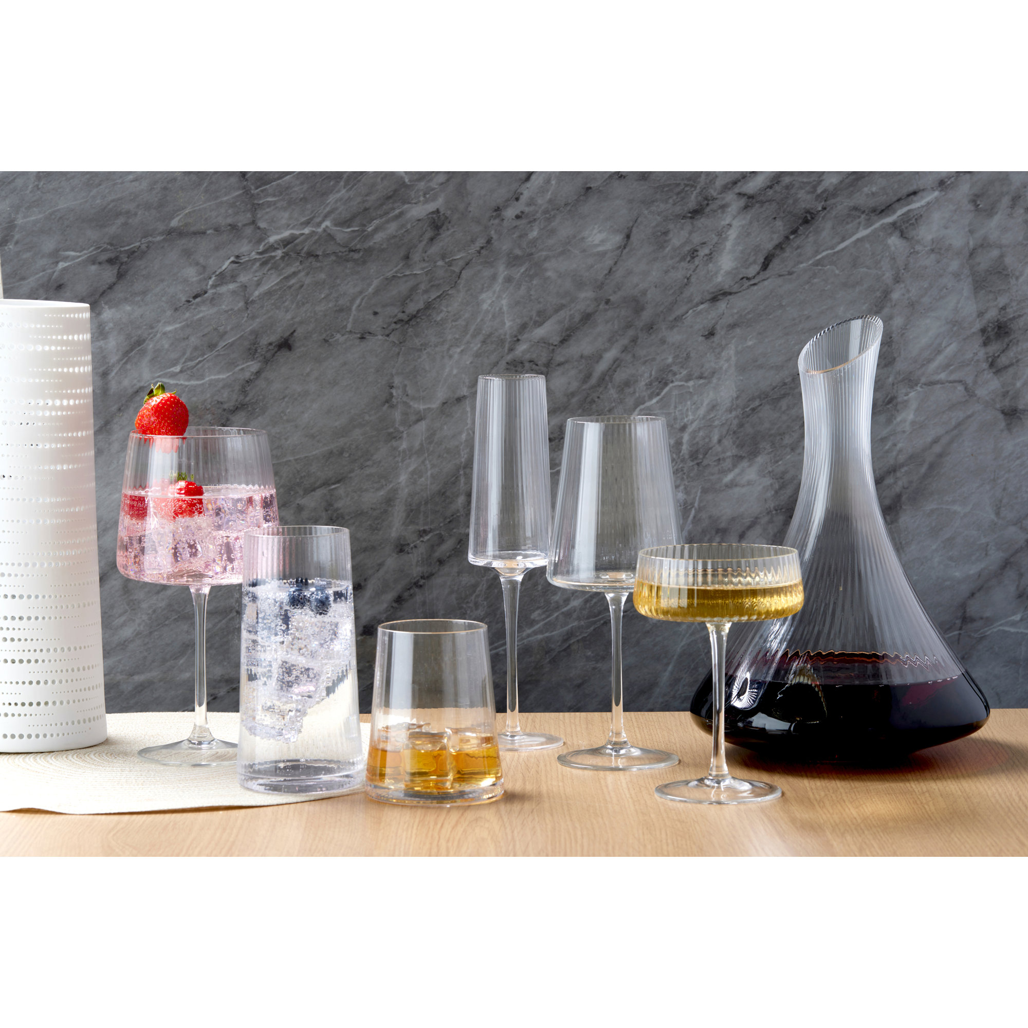 Zoya 8.5oz. Glass Coupe Stemware Set, Clear
