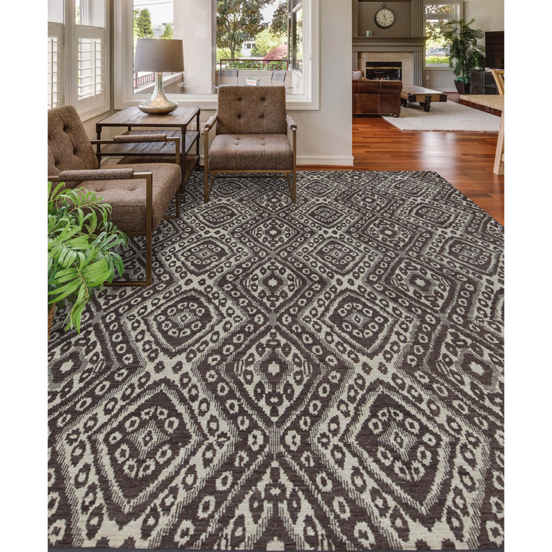 Hand Woven Wool Geometric Area Rug