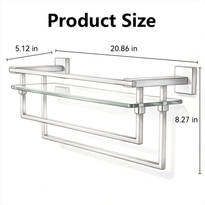 20.86 " Stainless Steel Wall Mounted Towel Rack