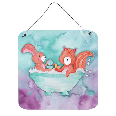 Décoration murale lustrée et bain de bain écureuil