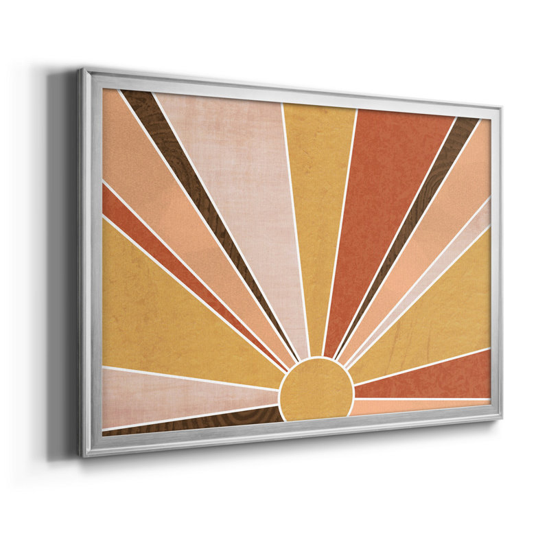 Sedona Sunrise - impression encadrée, H 26,5 po x l 36,5 po x P 1,5 po, Toile avec cadre argenté, Pas de tapis