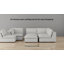 Maud 36"W Performance Fabric Ottoman in Cloud Grey
