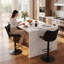 Tabouret de bar pivotant à hauteur réglable Tabouret de bar moderne en similicuir avec structure en métal-114210755