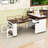 Rolling Kitchen Island with Fold-Out Dining Table, Storage Cabinet and Built-In Power Outlet-1924124752-1924124754