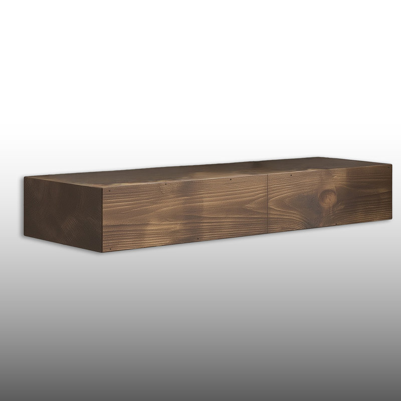 Tablette murale flottante en bois massif, H 4,3 po x l 23,6 po x P 5,1 po
