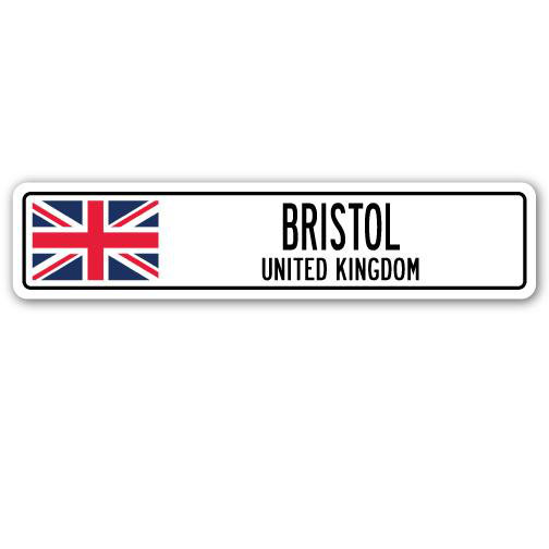 Plaque de rue en aluminium Arvizu Bristol, Royaume-Uni, H 6 po x l 24 po x P 1 po