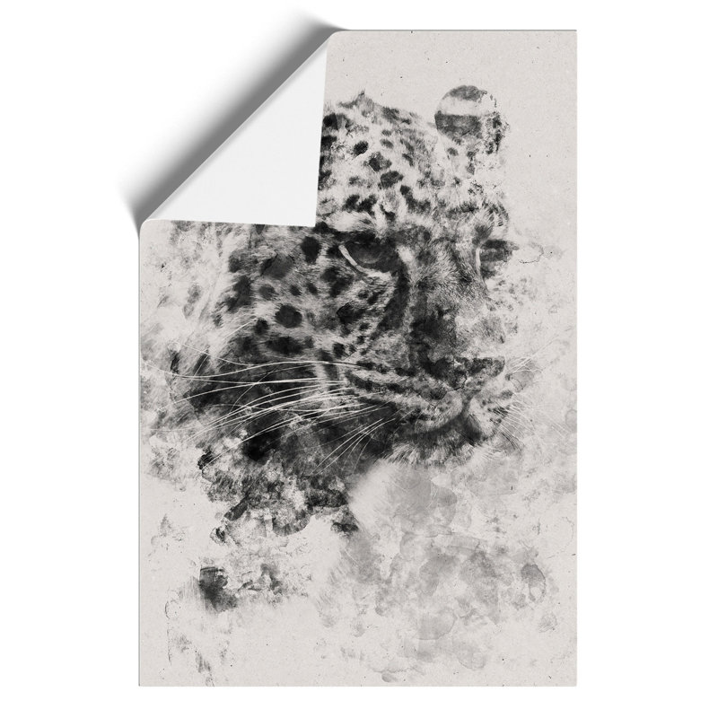 Cheetah Watercolour - Frameless Print, 42cm H x 30cm W x 0.1cm D