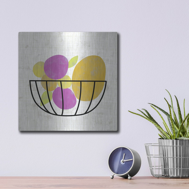  «Fruitilici 3» par Chariklia Zarris, art mural en métal, 12 po x 12 po, H 12 po x l 12 po