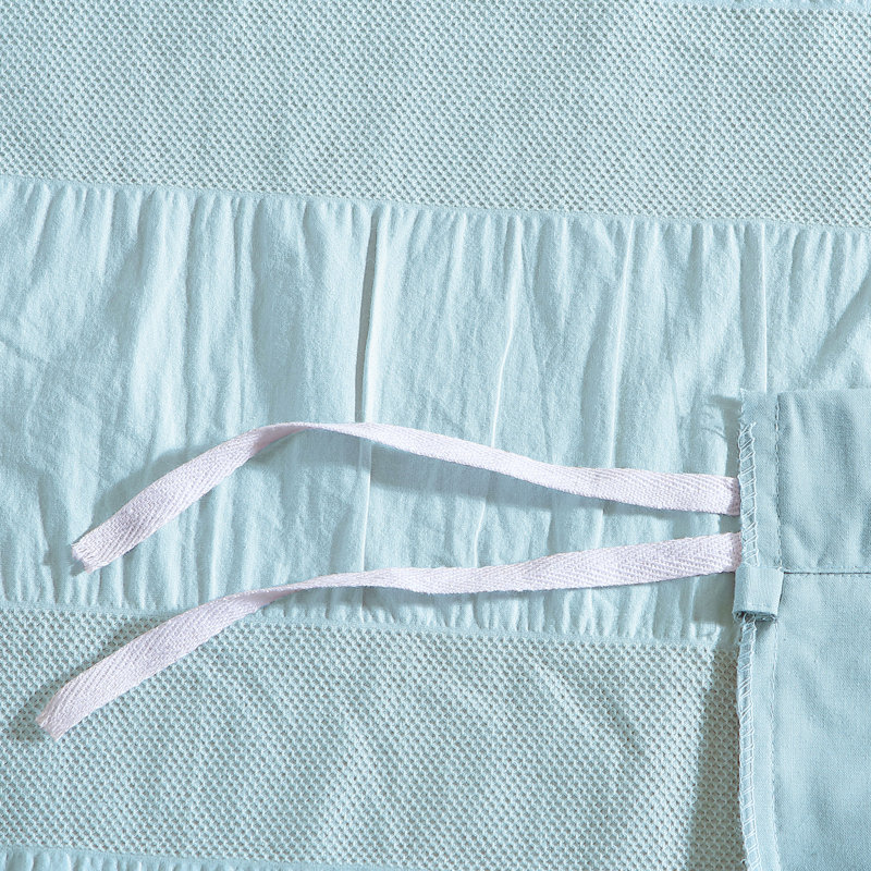 Ensemble de housse de couette 100% coton Moselle Moselle, Housse de couette très grand et 2 taies, Bleu