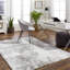 Tapis abstrait gris en polyester Parmelee-532571432