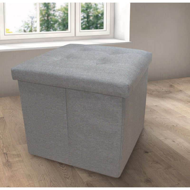 Contemporary Practical Linen Storage Boxes Grey, 38cm H x 40cm W x 6cm D