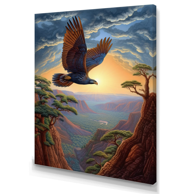 Flight Of The Eagle II " Flight Eagle II ", 20" H x 12" W x 1" D, Wrapped Canvas