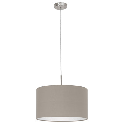 Patience 1 - Light Satin Nickel Drum Pendant