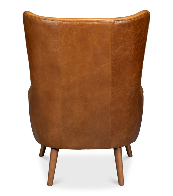 Patron Leather Wingback Chair