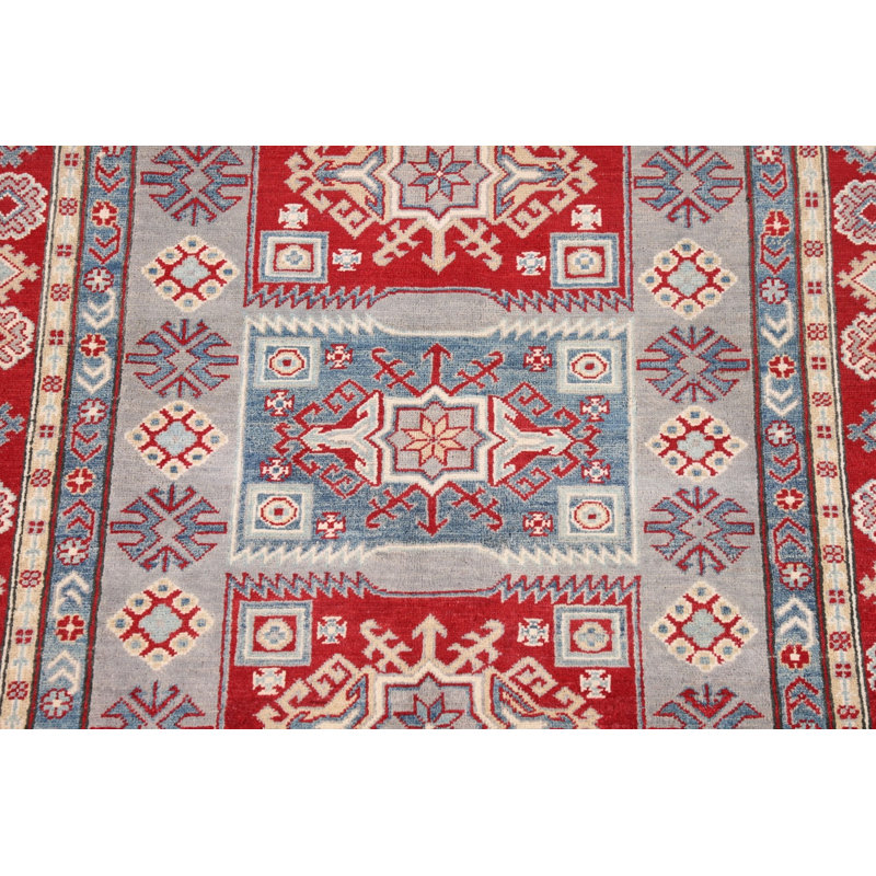 Tapis oriental en laine fait à la main Kazak 5 x 7