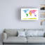  Art mural sur toile tendue - «World Map for Kids II» de Michael Tompsett, décoration murale pour le salon, la chambre à coucher ou le bureau - 35 x 47-31106491