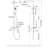 47.3" Height Adjustable Solid Brass Wall Mounted Exposed Complete Shower System Rain Shower Heads