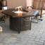 Foyer de table au propane en aluminium argenté
