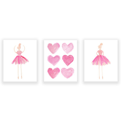 Little Girls Ballet Artwork, Paper Prints