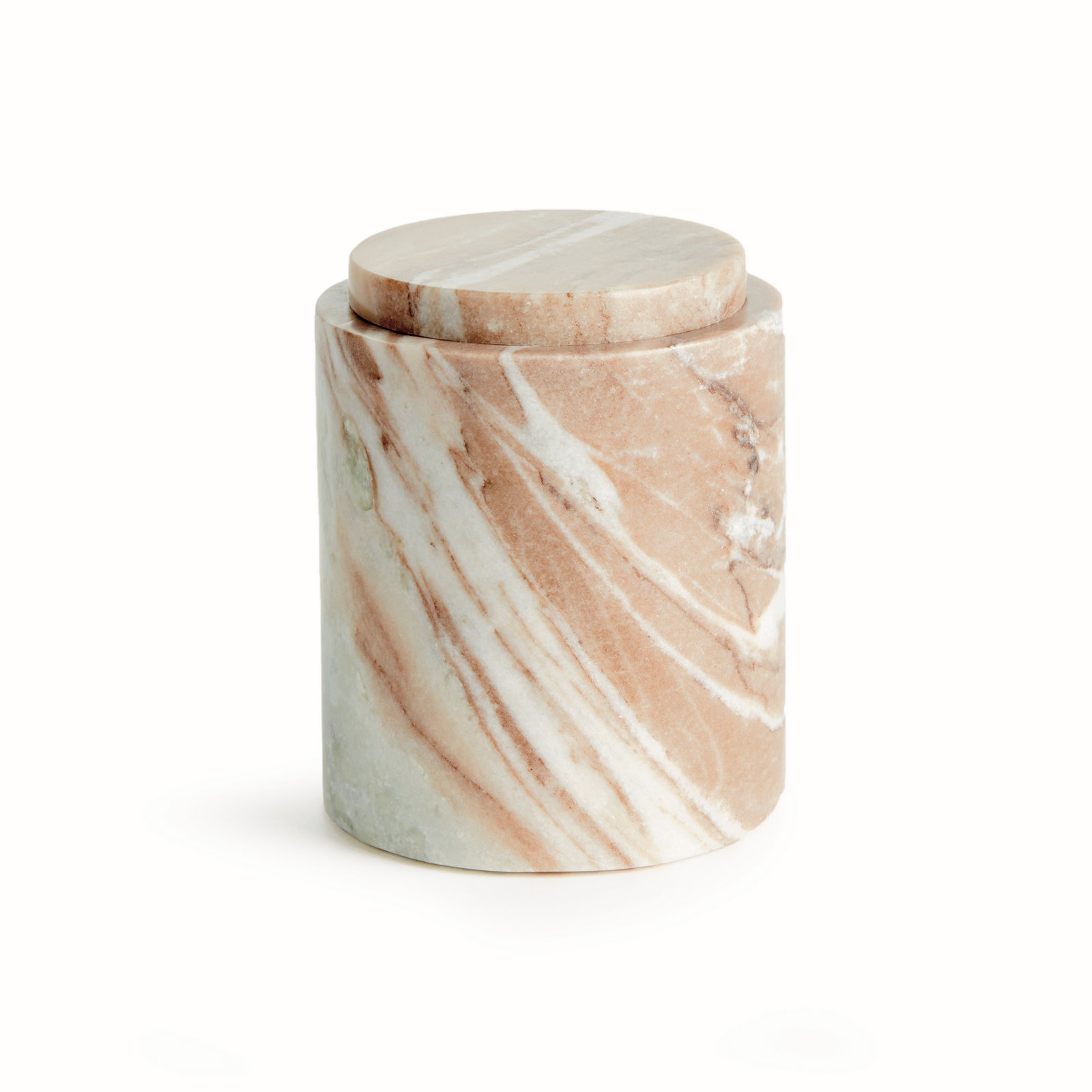 JAQUELINE ROUND LIDDED BOX SHORT, 6" H x 5" W x 5" D