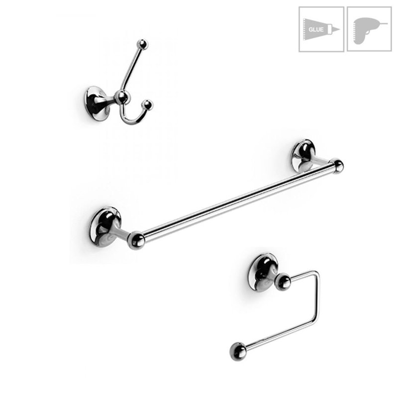 Venessia 3 Piece Bathroom Hardware Set