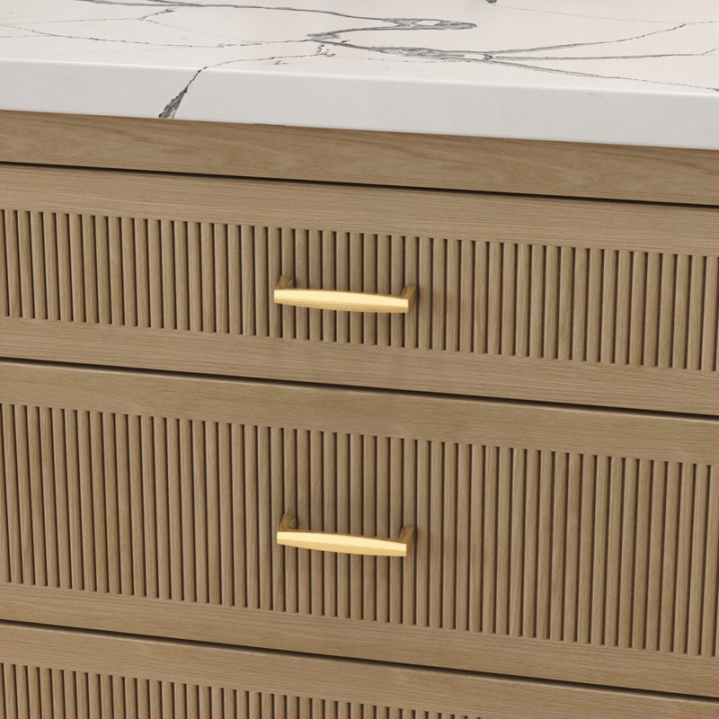 4971 Palm Springs Pull, Satin Brass