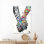 Amour moderne: Couple se tenant la main, impression sur toile graffiti, toile noire encadrée 1P