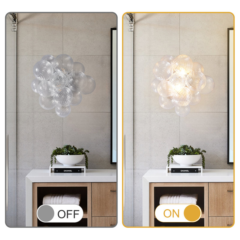 17 po Applique murale 2 lumières, lumière de meuble-lavabo, applique murale moderne pour salon, salle de bain, chambre à coucher