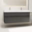 Ensemble de meuble-lavabo double mural 48 po avec lavabos, lavabos intégrés en acrylique et 4 tiroirs à fermeture en douceur, armoire de rangement à finition mate douce, noir-813773746-814337831