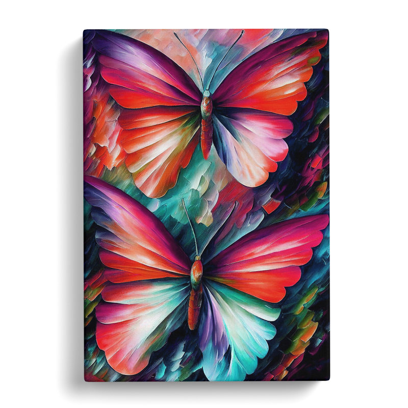 Pair Of Butterflies No.2 - Wrapped Canvas, 60cm H x 40cm W x 3cm D