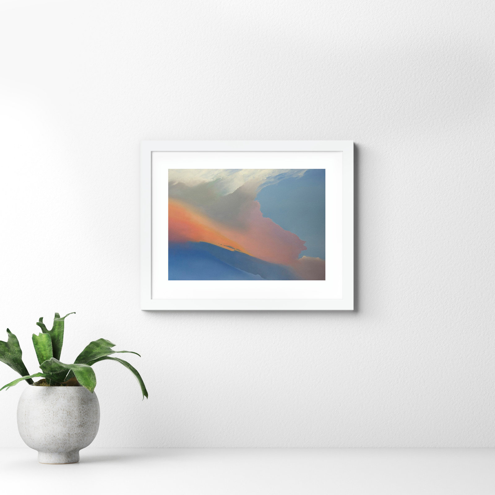 Gulfstream by Cap Pannell, White Framed Paper, 15.12" H x 19.12" W x 0.88" D