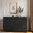 Modern Fluted Sideboard With Adjustable Shelves And Metal Handles-26300905