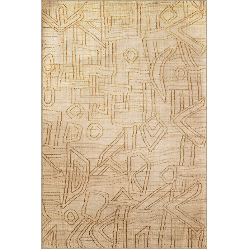 Kishawn Performance Washable Striped Indoor / Outdoor Rug, Rectangle 3'3" x 6'7"