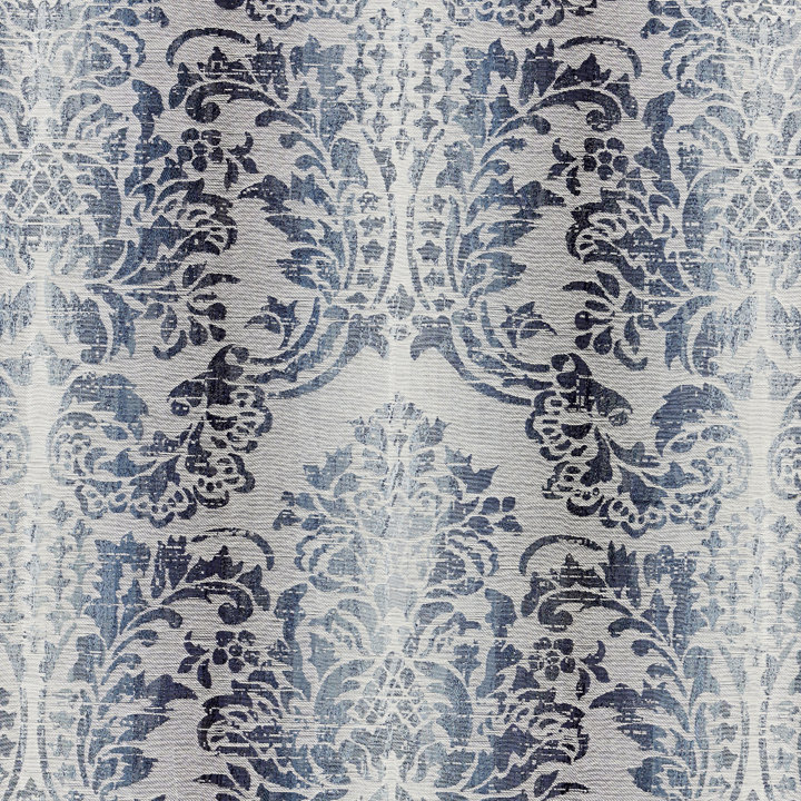 Tissu damassé Merchante Sorrento, Indigo