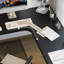 Bureau d'écriture rectangulaire en bois massif noir-1743896450-1743896449