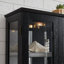 Vitrine lumineuse en verre avec ampoule, vitrine à 2 portes avec tiroir et tablettes réglables