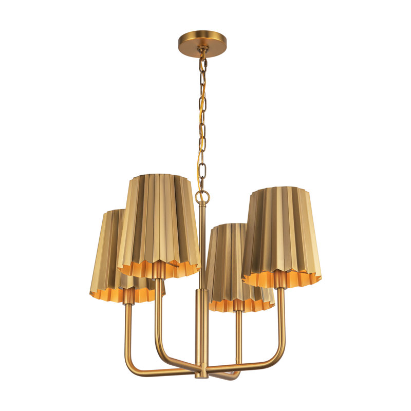 Tindra 4-Light Chandelier, Doré vieilli