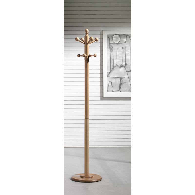 Waimes Freestanding 8 - Hook Coat Rack, Black