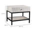 Oldham 1 - Drawer Metal in White/Black