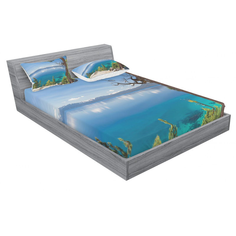 Microfiber Sheet Set, Queen Sheet Set with Fitted Sheet