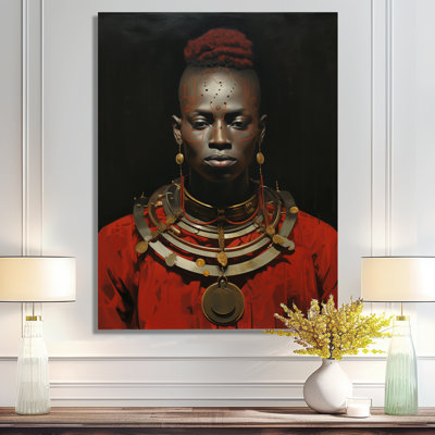 Portrait africain d'une tribu Maasai - homme, art mural dans le salon
