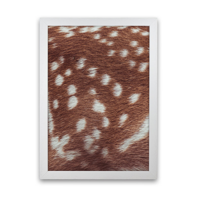 Deer Skin by Victoria Frost - Print, 88cm H x 64cm W x 3cm D, White Framed