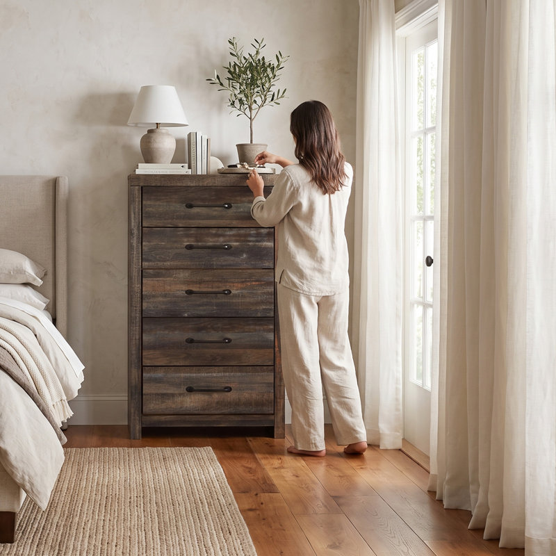 Drystan 5 Drawer Chest, Brown
