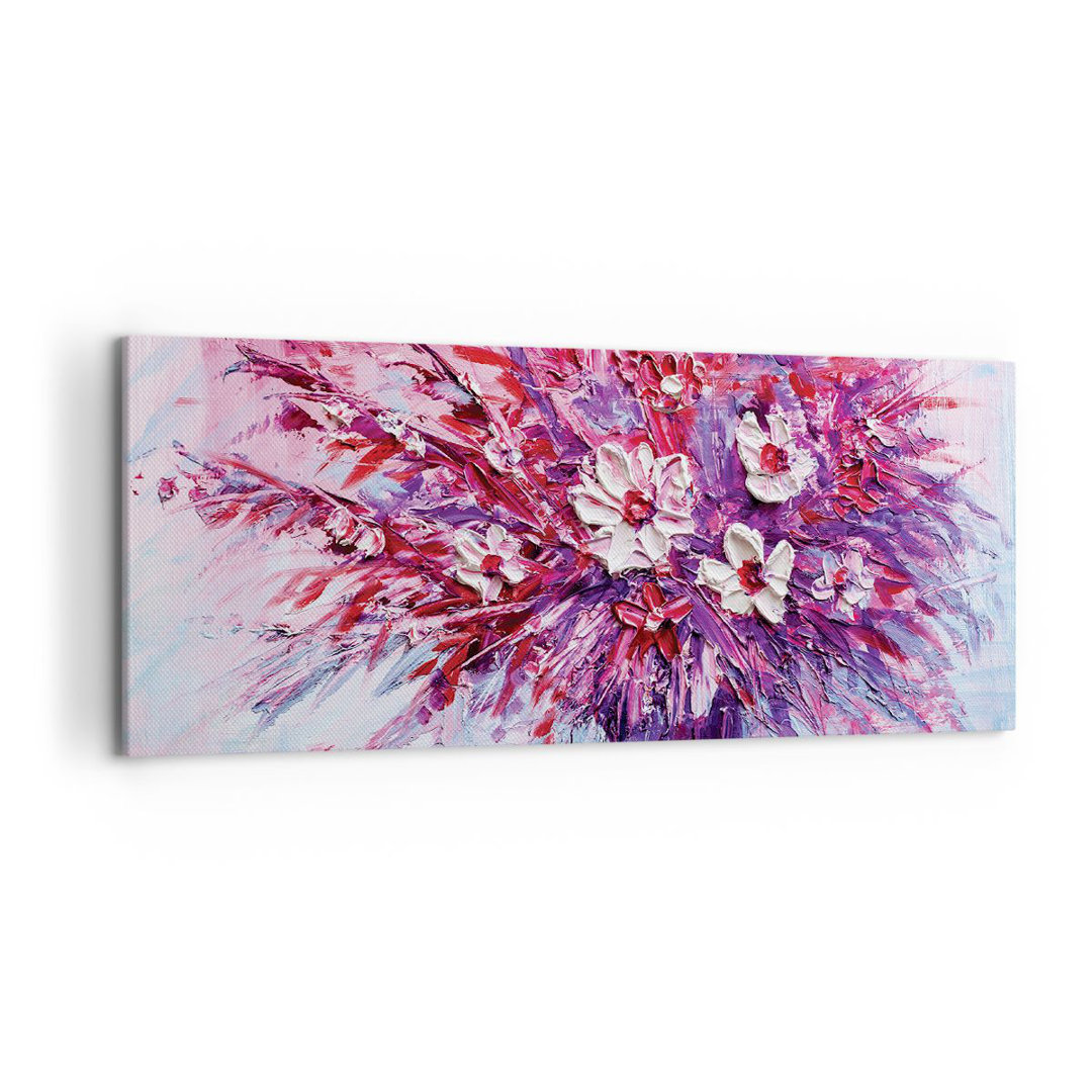 Leinwandbild Impasto Flowers Pink