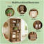 Armoire de rangement, présentoirs de style campagnard, bibliothèque spacieuse