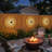 2 Pack Warm White Metal Outdoor Solar Powered Fence & Deck Lights
