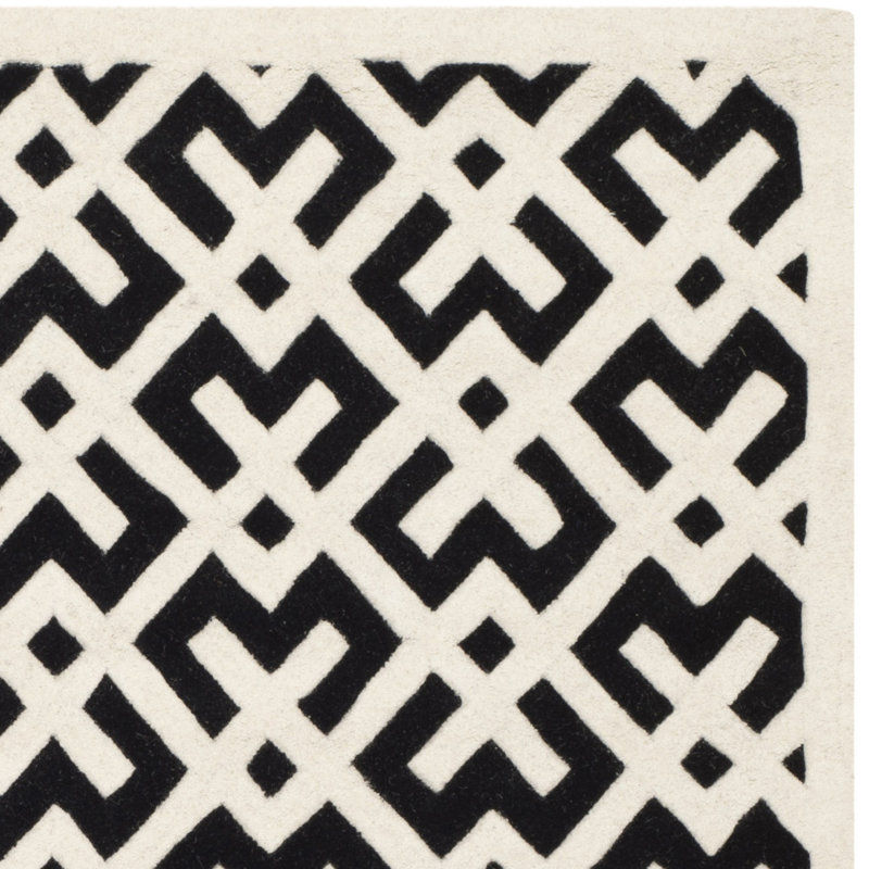 Teresita Hand Tufted Wool Geometric Rug, Rectangle 4' x 6'