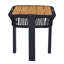 Tables de patio compactes, structure en bois d'acacia et table de bout d'extérieur moderne